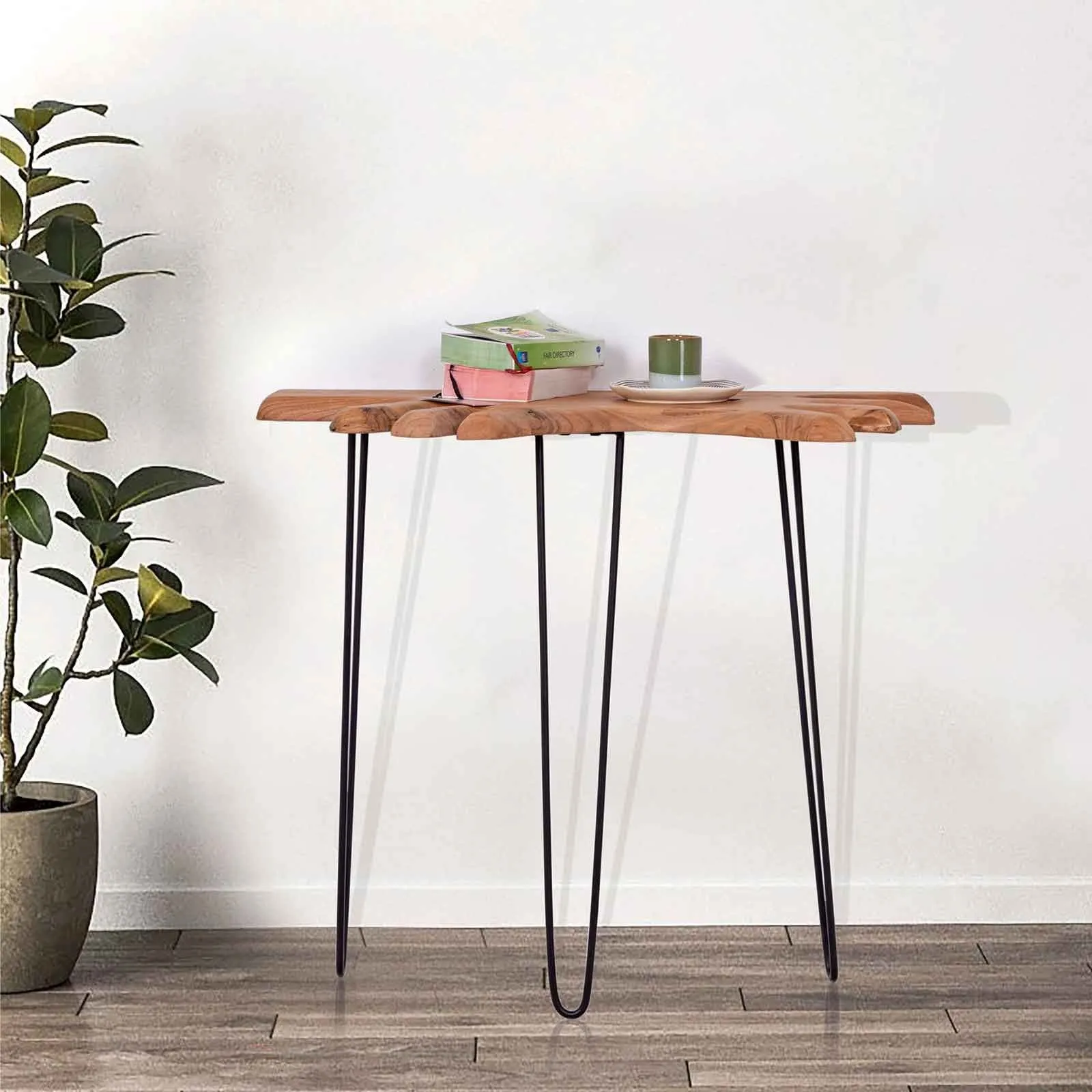 Console plateau bois brut | Acacia Racine