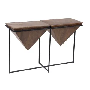 Console pyramide bois et mtal | Acacia Sirocco