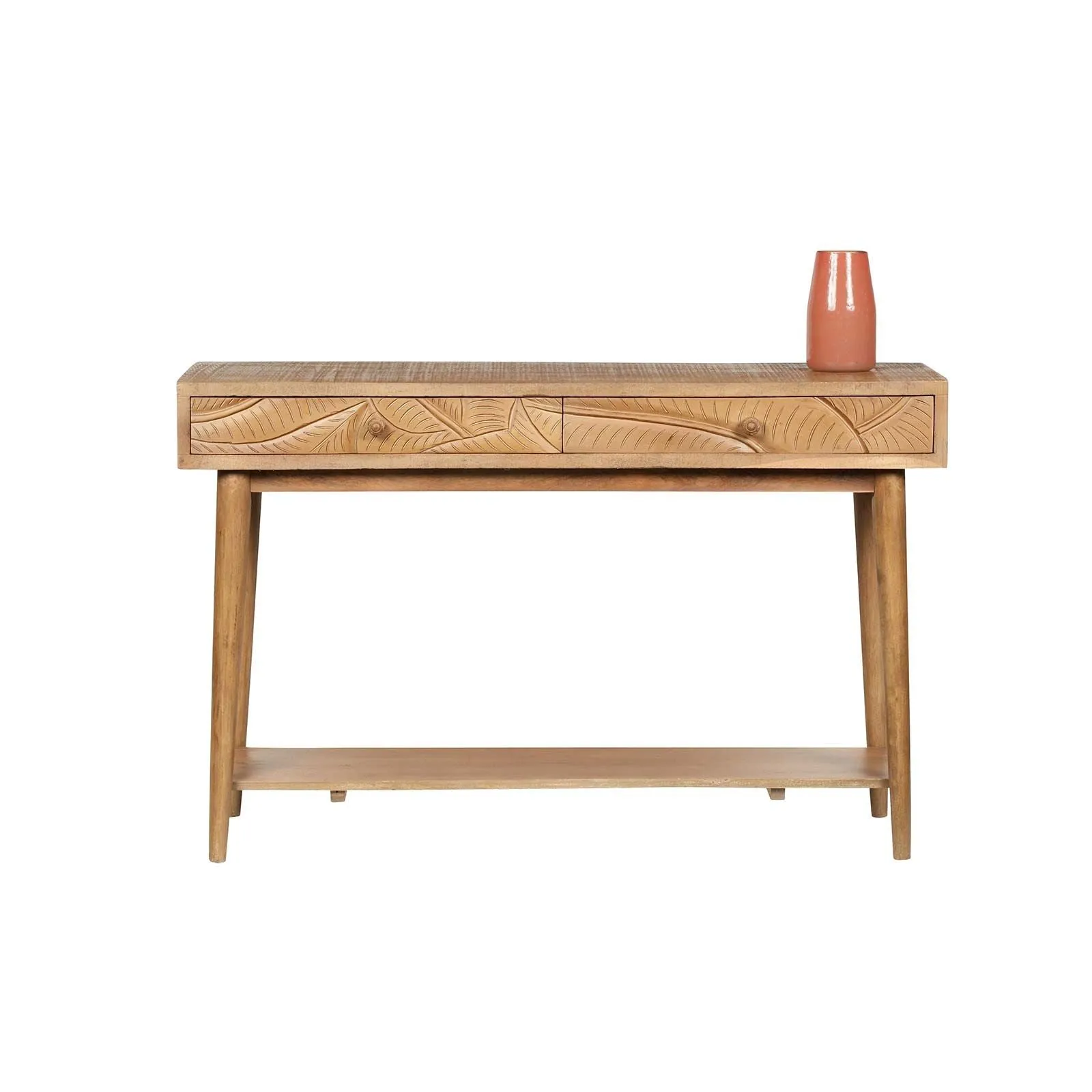 Console sculpte 2 tiroirs | Manguier Floria