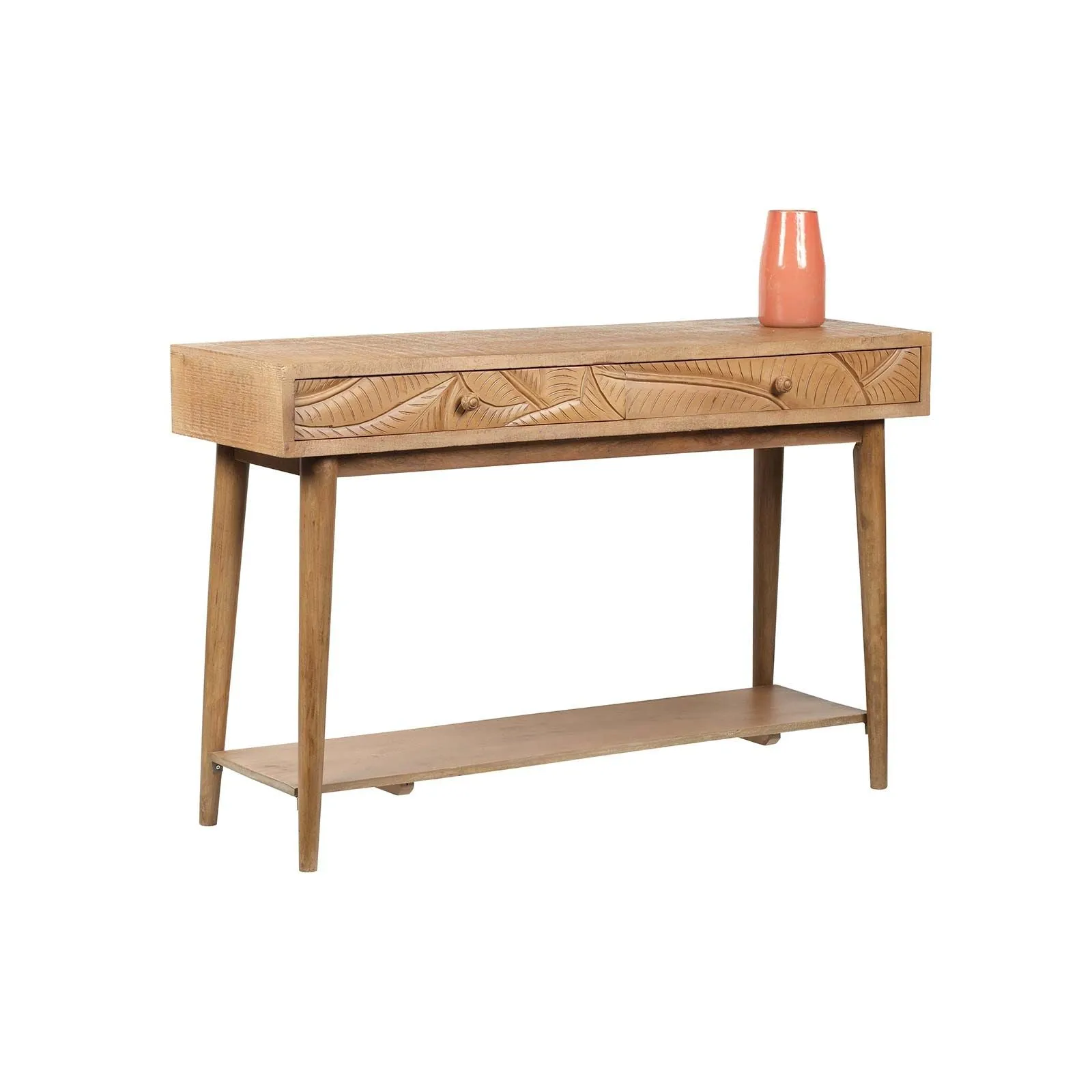 Console sculpte 2 tiroirs | Manguier Floria