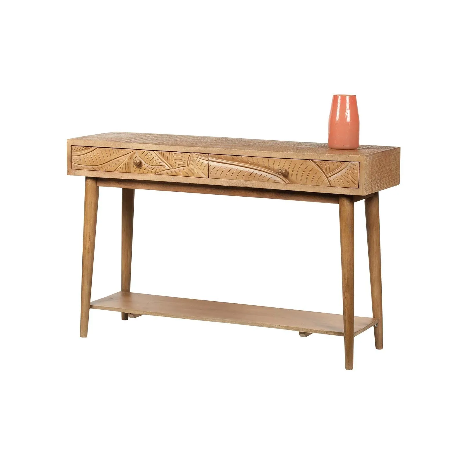 Console sculpte 2 tiroirs | Manguier Floria