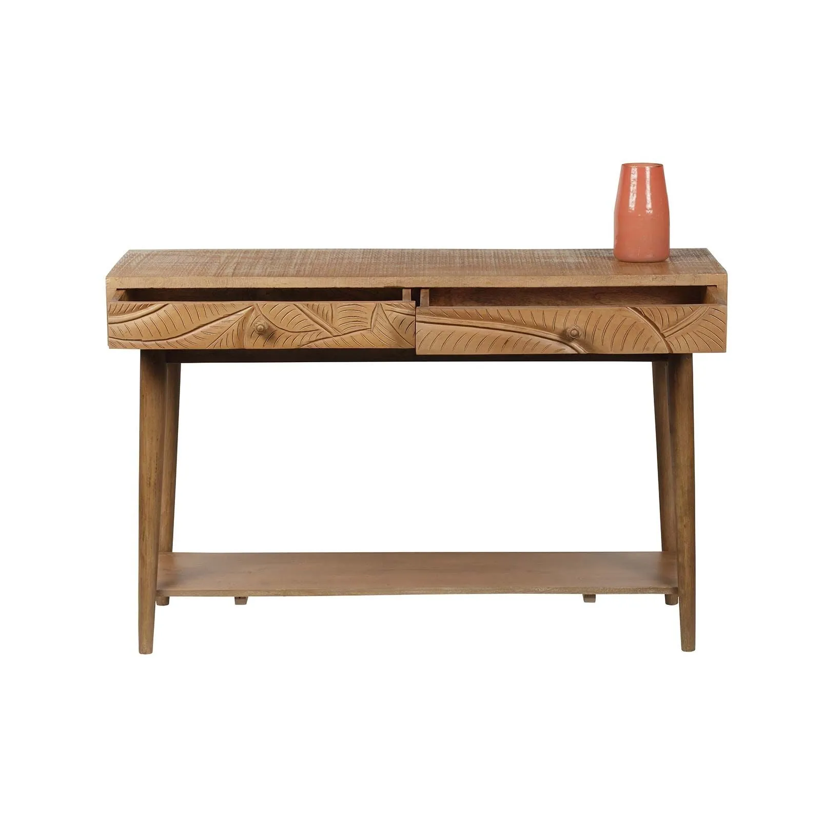 Console sculpte 2 tiroirs | Manguier Floria