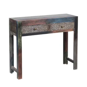 Console sculpte multicolore | Manguier Pushkar