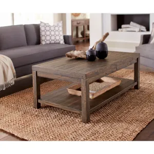 Craster Reclaimed Wood Rectangular Coffee Table in Smoky Taupe Modus