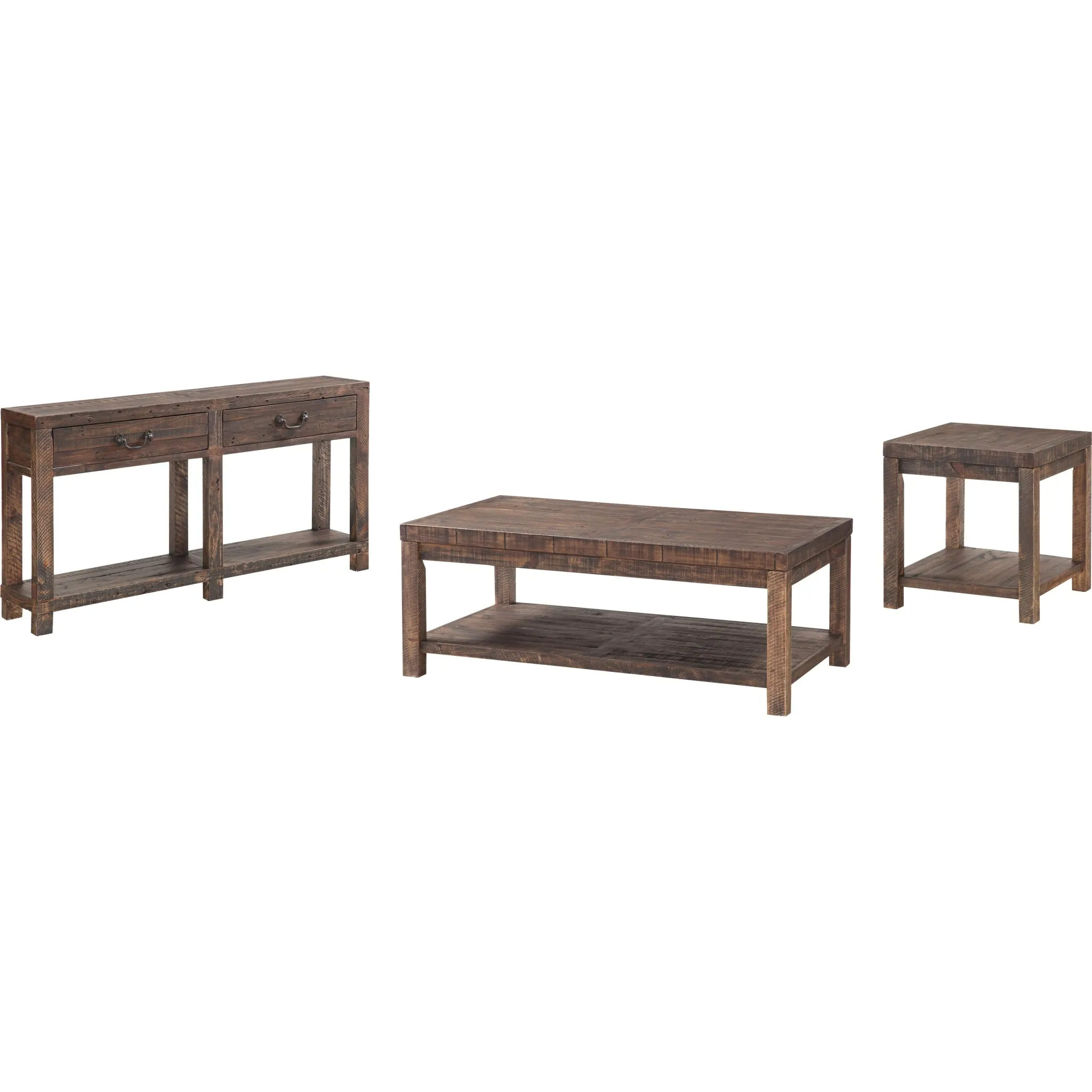 Craster Reclaimed Wood Rectangular Coffee Table in Smoky Taupe Modus