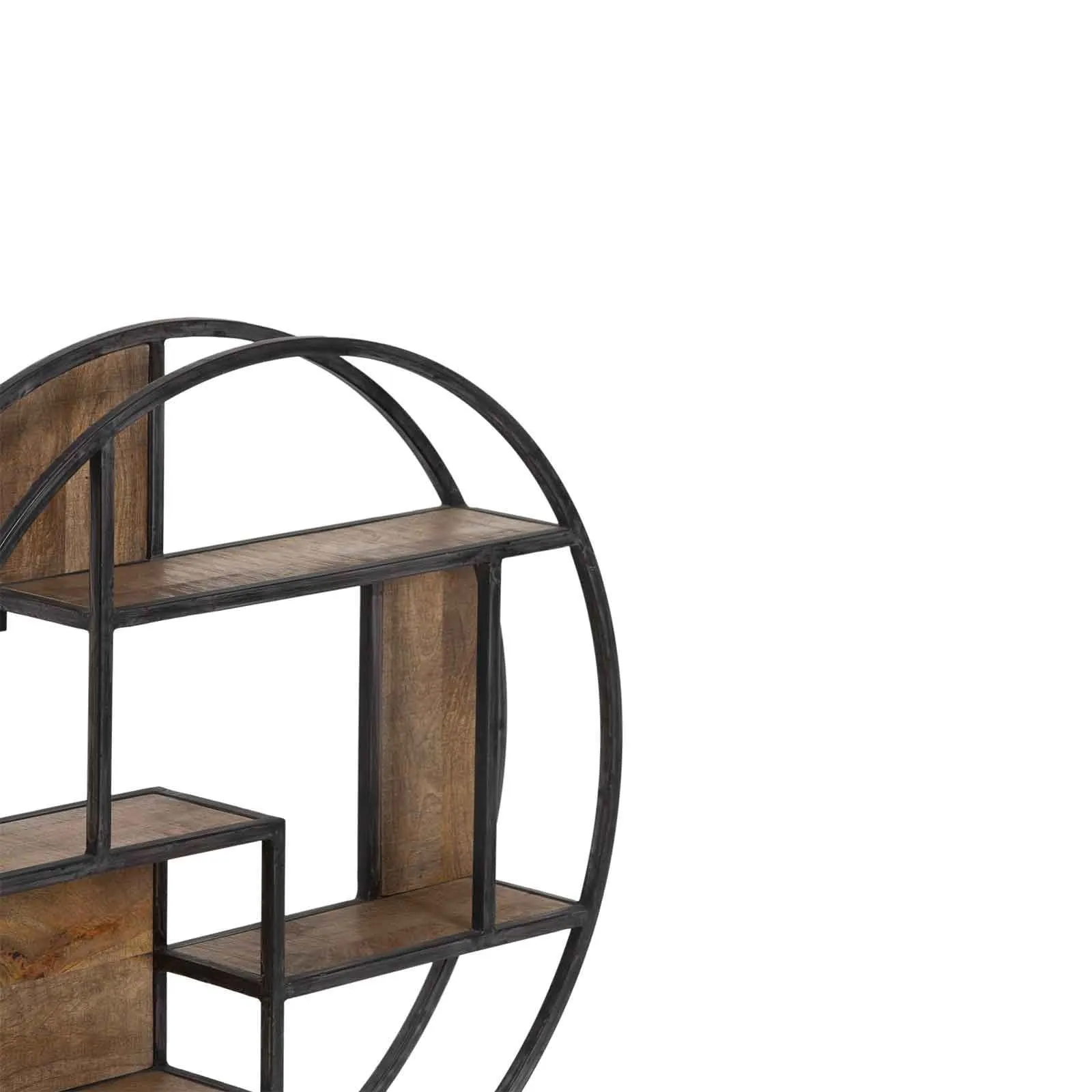 Etagre ronde en bois et mtal | Mango Stockholm