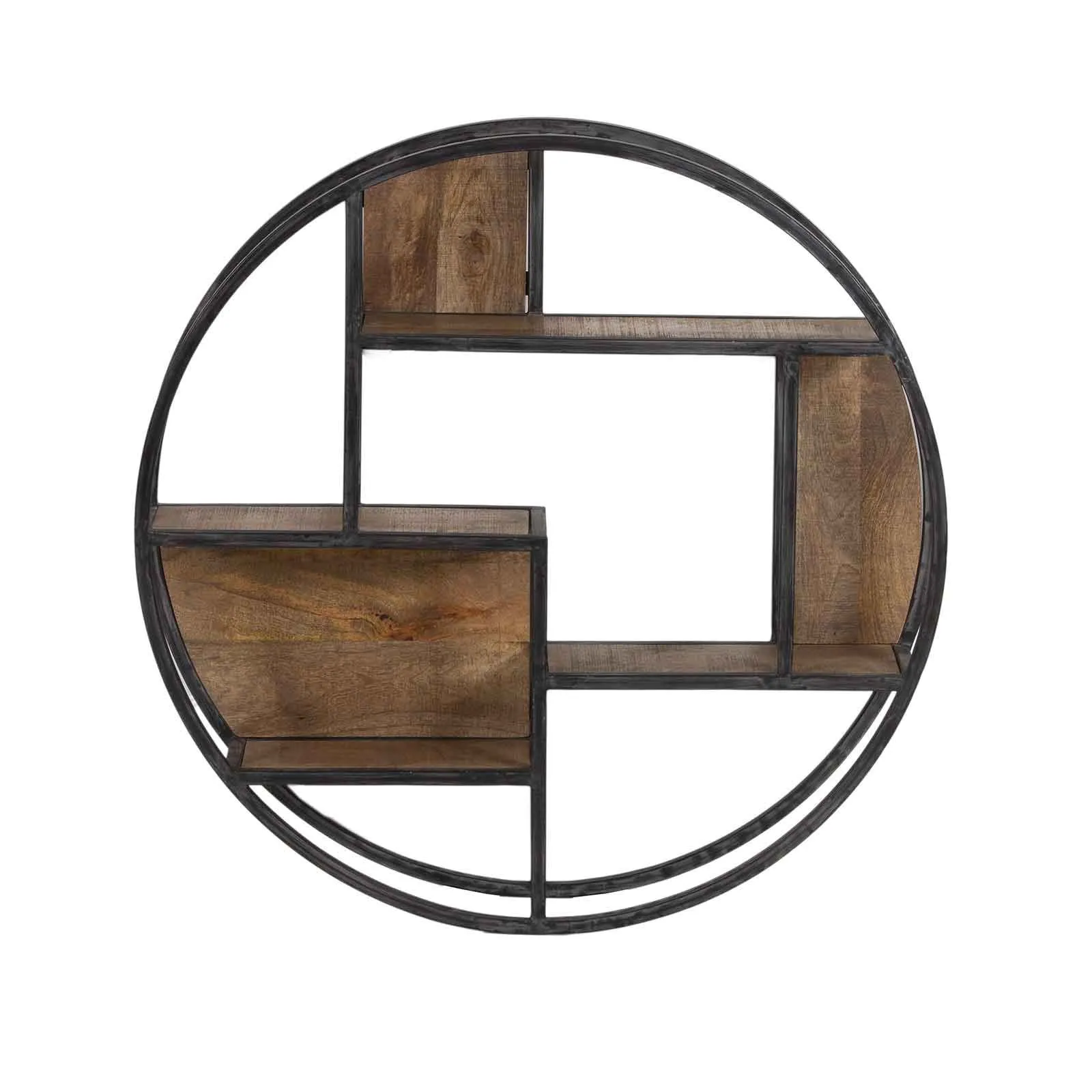 Etagre ronde en bois et mtal | Mango Stockholm