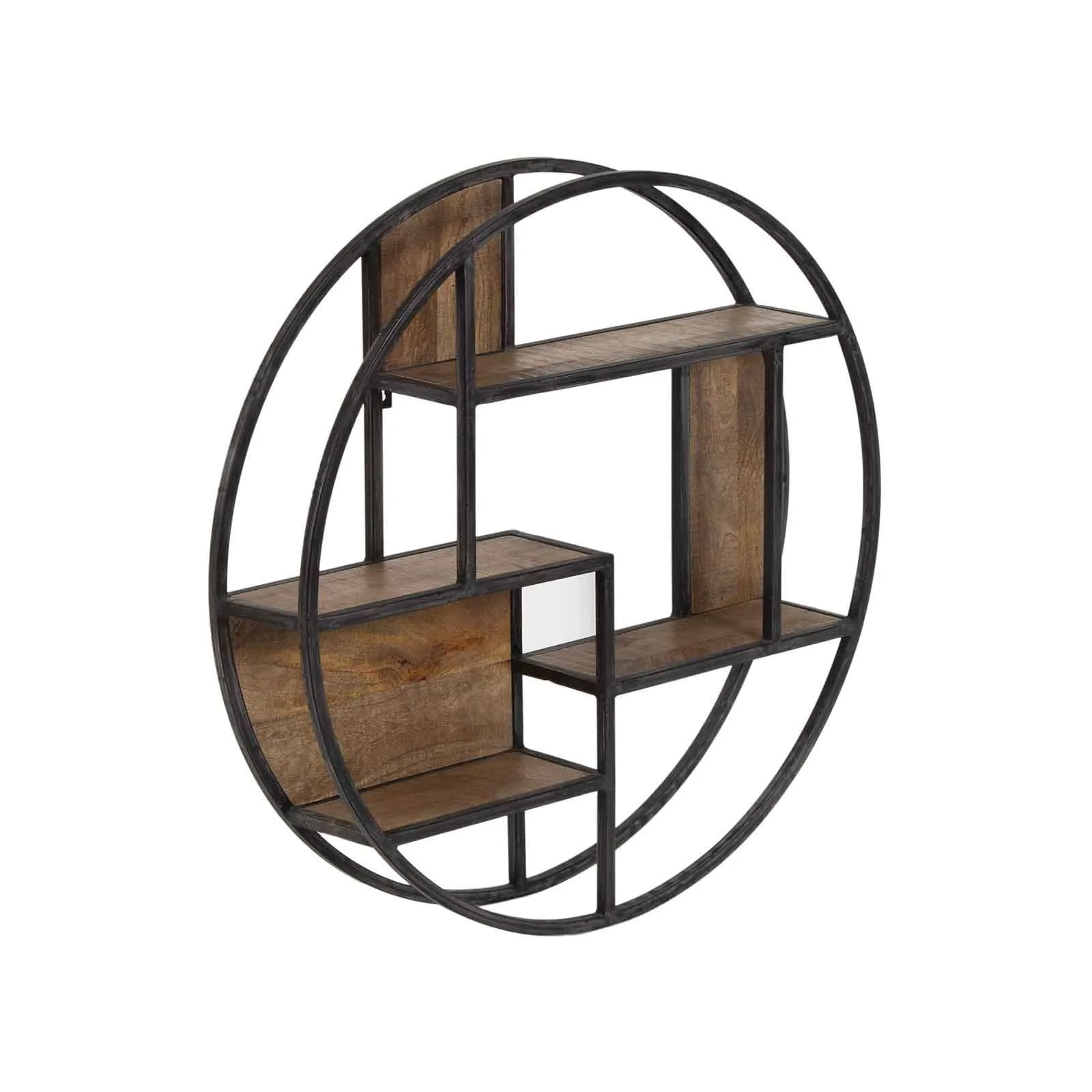 Etagre ronde en bois et mtal | Mango Stockholm