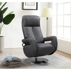 Fauteuil relax lectrique new nobuck Grecia Gris fonc