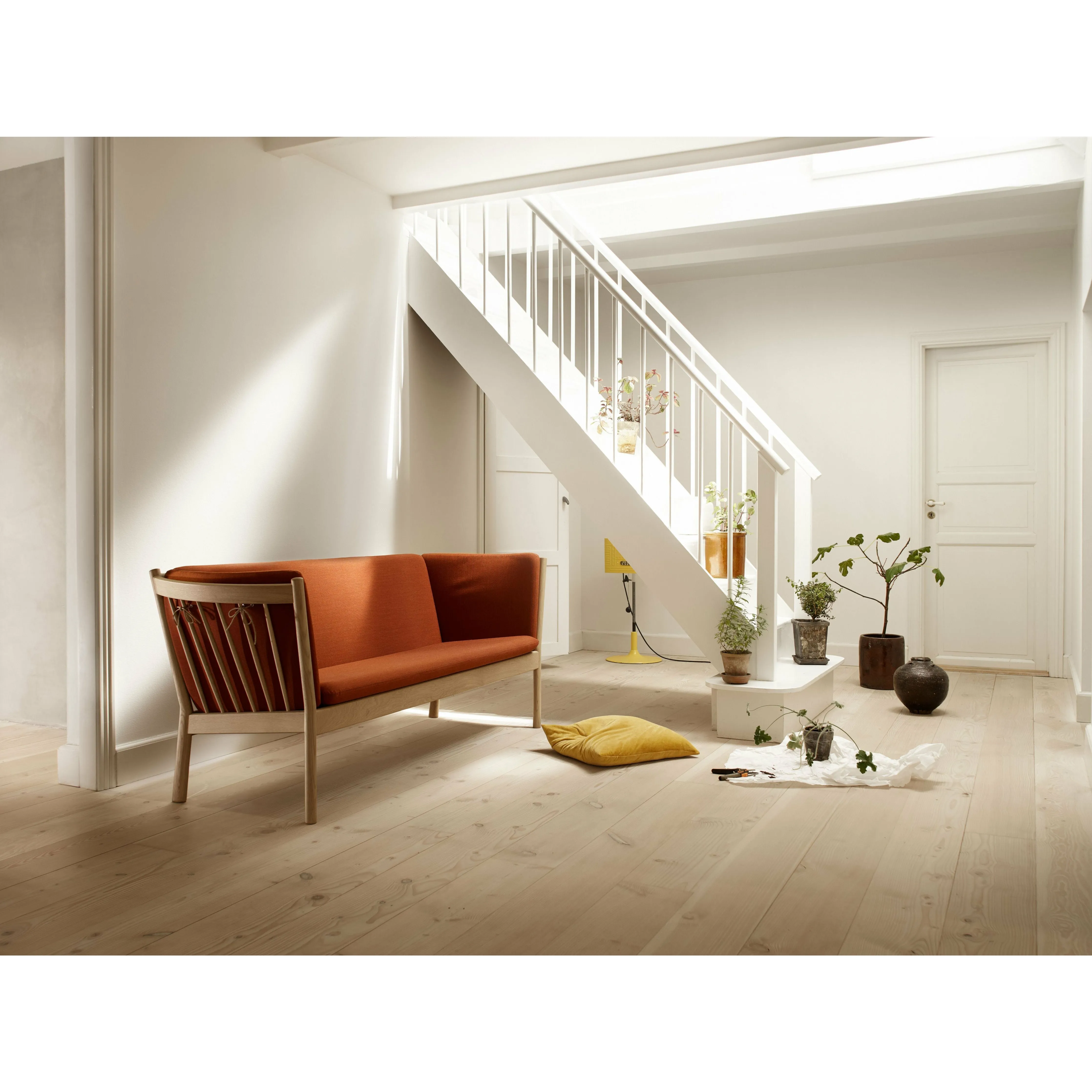 Fdb Mbler J149 Three Seater Sofa, Natural/Cognac