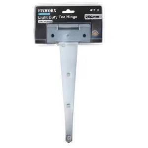 Fixworx Tee Hinge  Light L/Duty ZP 10" (250mm) CD2