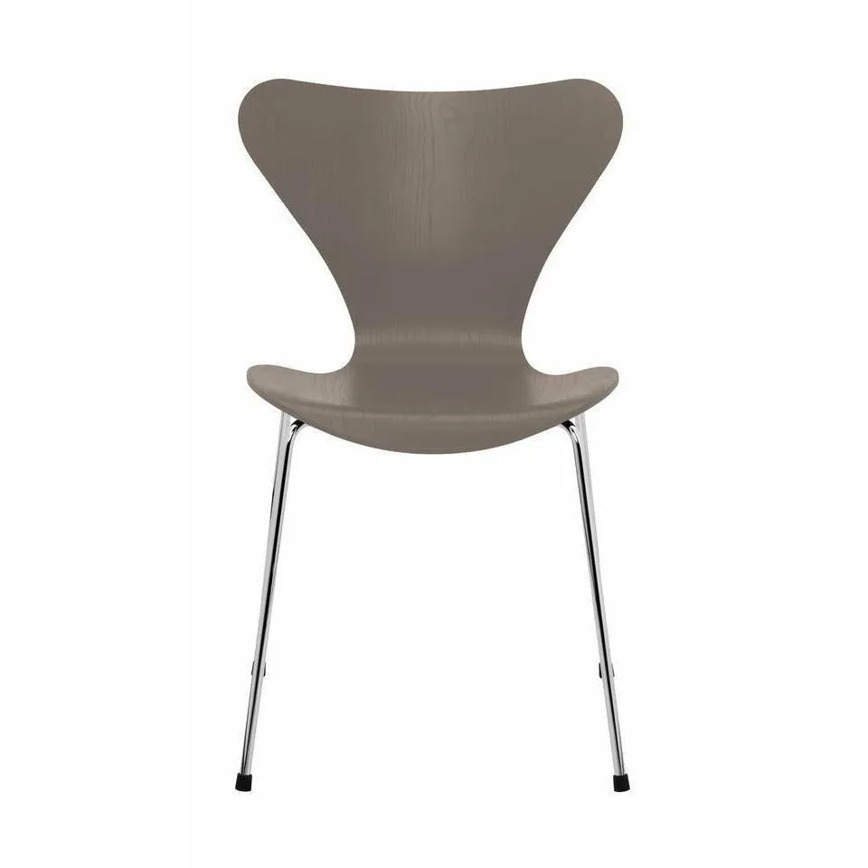 Fritz Hansen Series 7 Chair Colored Ash Deep Clay Bowl, Chromed Steel Base
