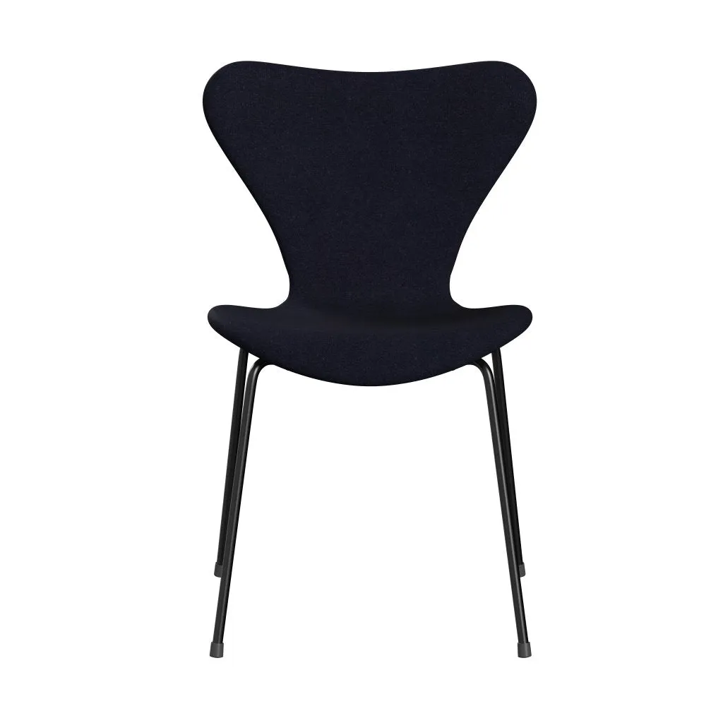 Fritz Hansen Series 7™ Chair Full Upholstery, Black/Divina Md Navy Dark