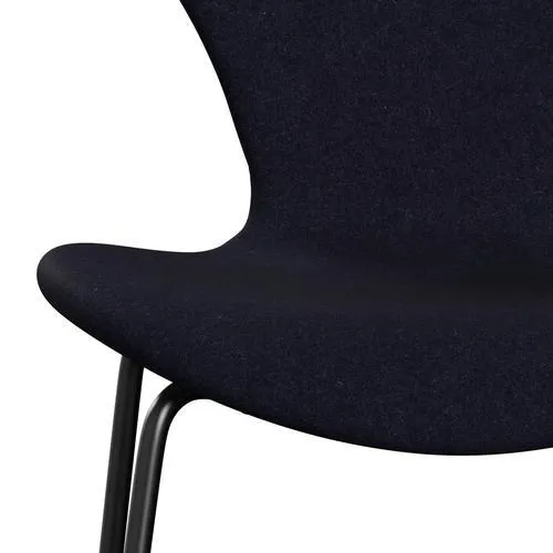 Fritz Hansen Series 7™ Chair Full Upholstery, Black/Divina Md Navy Dark