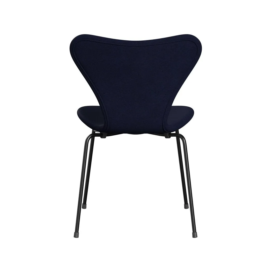 Fritz Hansen Series 7™ Chair Full Upholstery, Black/Divina Melange Dark Blue