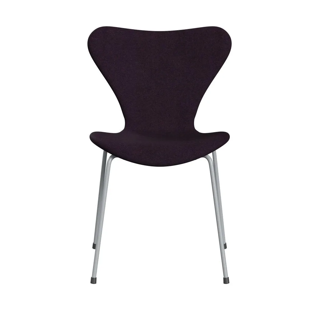 Fritz Hansen Series 7™ Chair Full Upholstery, Silver Grey/Divina Md Aubergine