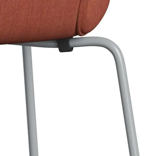 Fritz Hansen Series 7™ Chair Full Upholstery, Silver Grey/Remix Rust Red