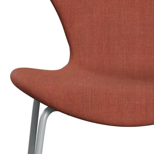 Fritz Hansen Series 7™ Chair Full Upholstery, Silver Grey/Remix Rust Red