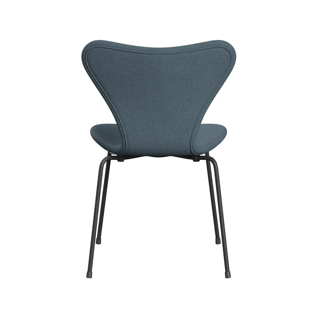 Fritz Hansen Series 7™ Chair Full Upholstery, Warm Graphite/Re Wool Natural/Light Blue