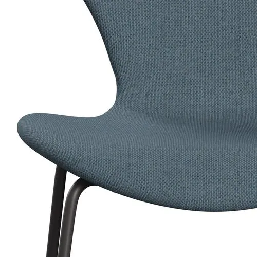 Fritz Hansen Series 7™ Chair Full Upholstery, Warm Graphite/Re Wool Natural/Light Blue