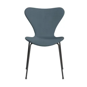 Fritz Hansen Series 7™ Chair Full Upholstery, Warm Graphite/Re Wool Natural/Light Blue