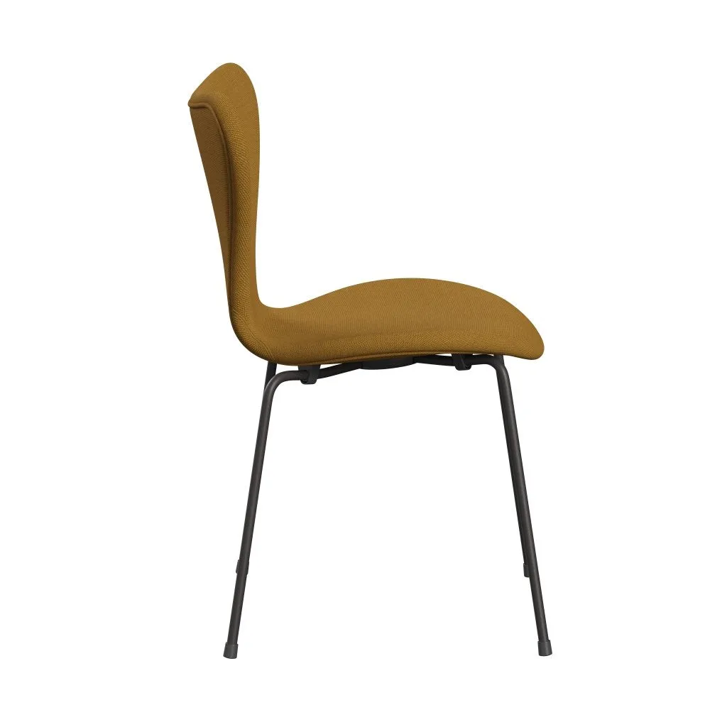 Fritz Hansen Series 7™ Chair Full Upholstery, Warm Graphite/Steelcut Trio Mustard Dark