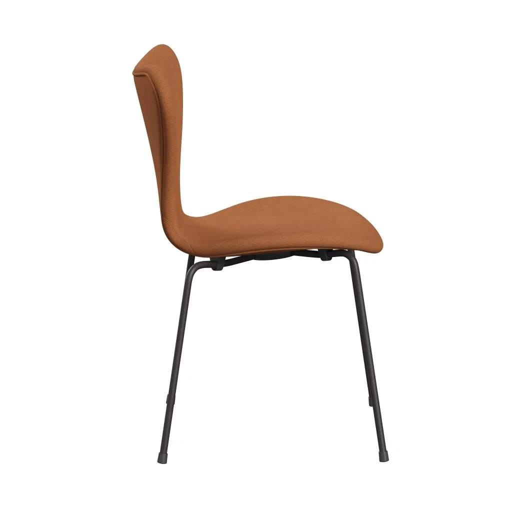 Fritz Hansen Series 7™ Chair Full Upholstery, Warm Graphite/Tonus Soft Orange