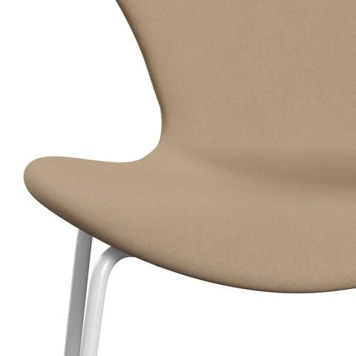 Fritz Hansen Series 7™ Chair Full Upholstery, White/Comfort Beige (C61003)