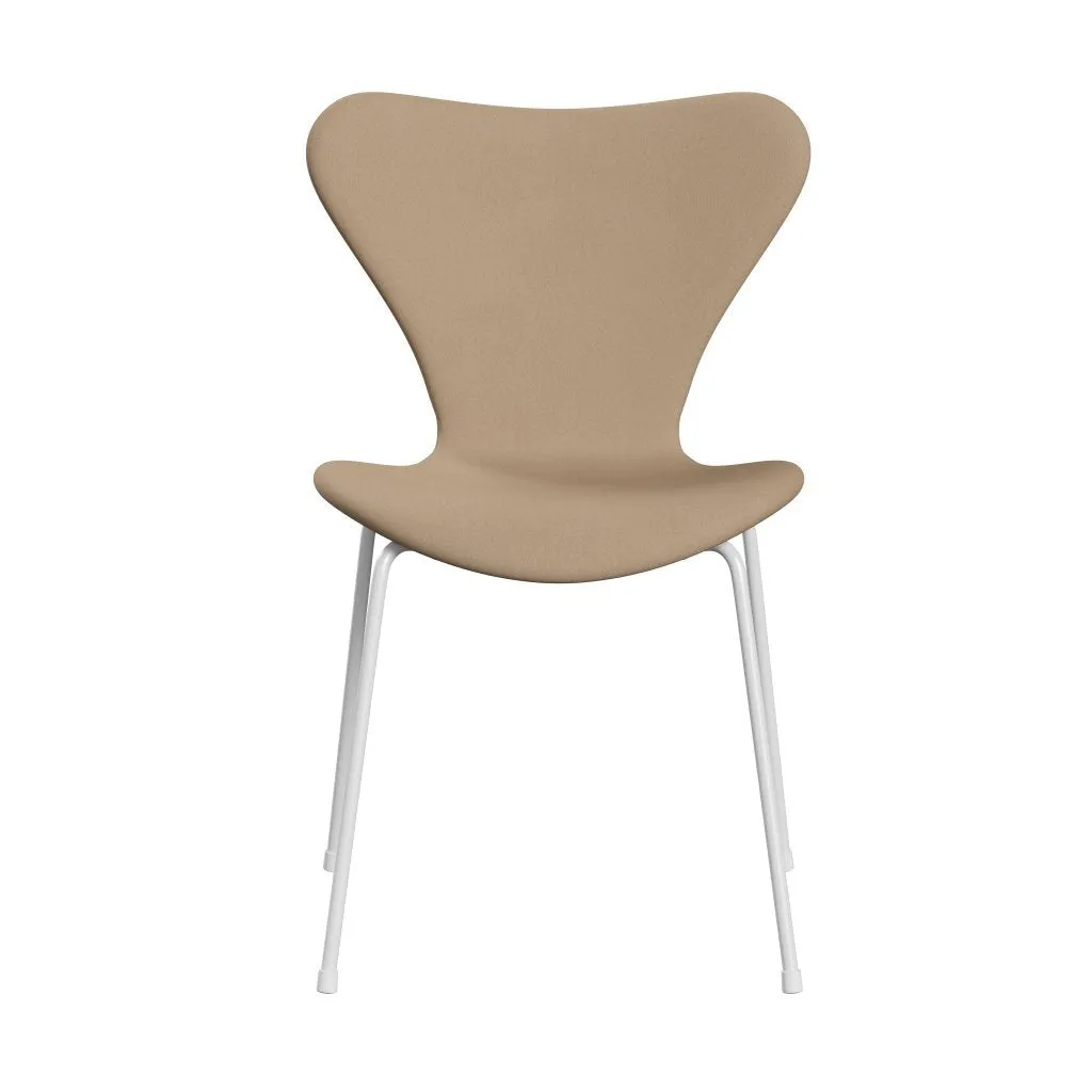 Fritz Hansen Series 7™ Chair Full Upholstery, White/Comfort Beige (C61003)