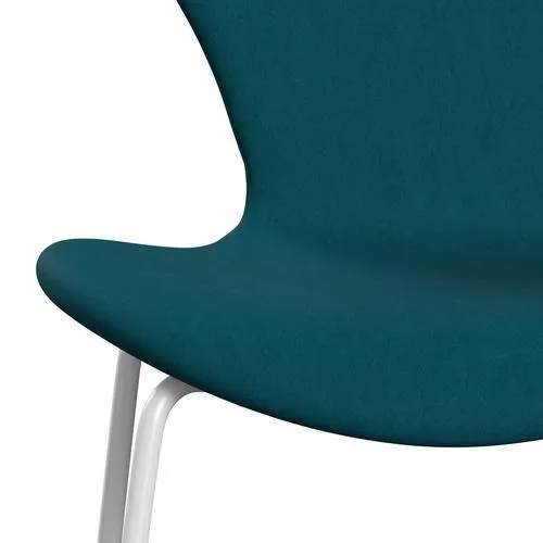 Fritz Hansen Series 7™ Chair Full Upholstery, White/Comfort Green/Blue