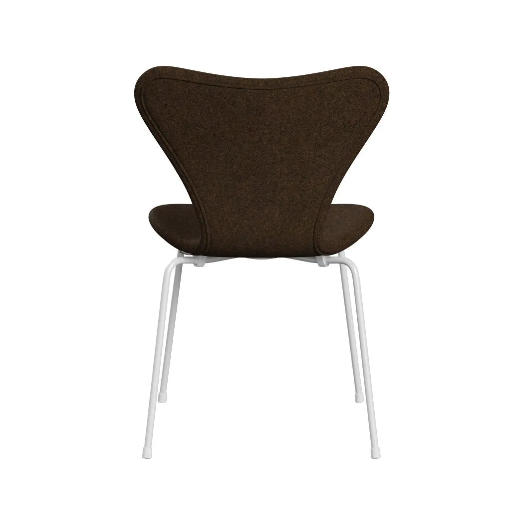 Fritz Hansen Series 7™ Chair Full Upholstery, White/Divina Melange Warm Brown