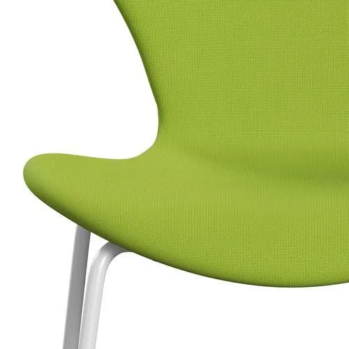 Fritz Hansen Series 7™ Chair Full Upholstery, White/Fame Neon Green