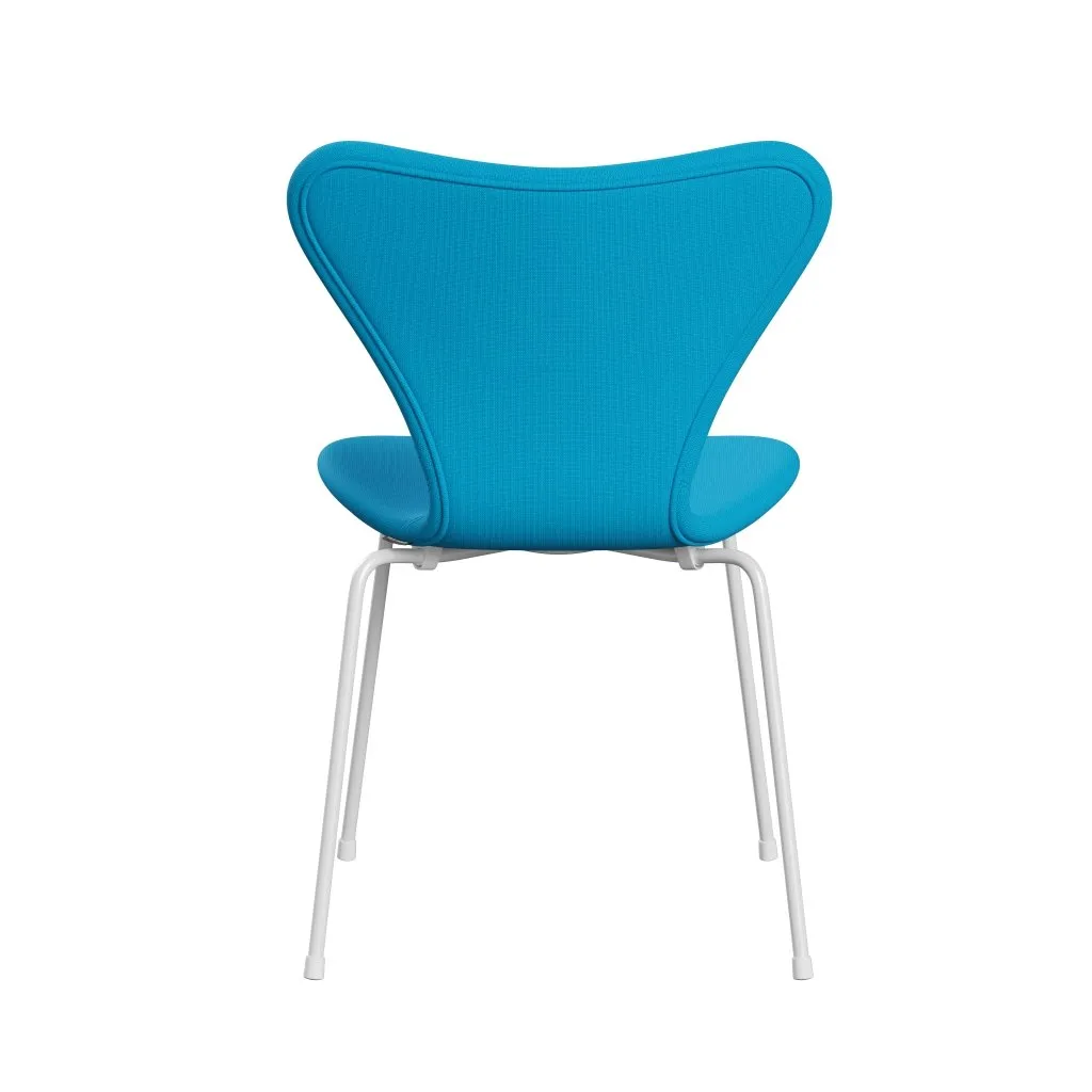 Fritz Hansen Series 7™ Chair Full Upholstery, White/Fame Warm Turquoise