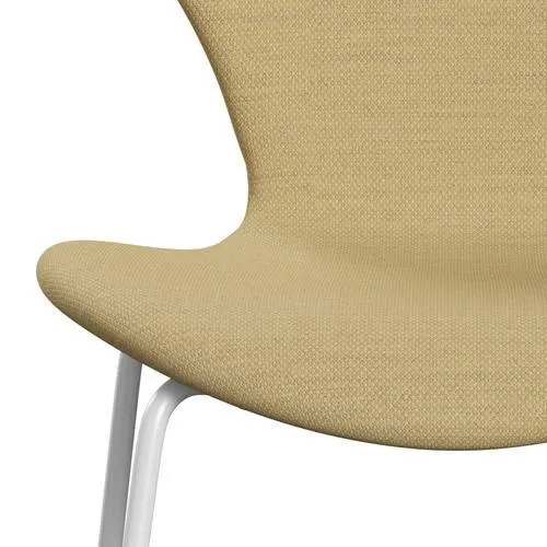 Fritz Hansen Series 7™ Chair Full Upholstery, White/Fiord Fine Yellow