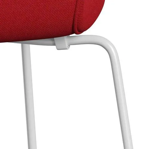 Fritz Hansen Series 7™ Chair Full Upholstery, White/Hallingdal Red (Hal680)