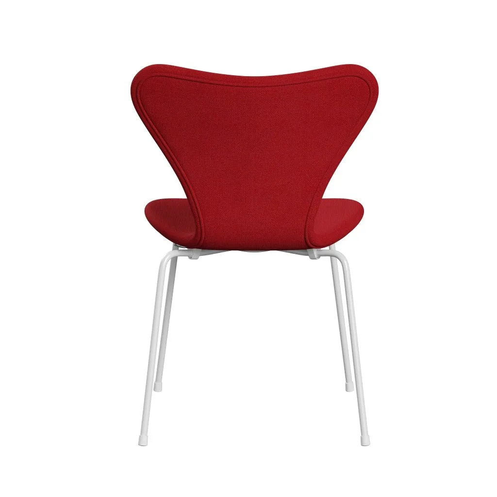 Fritz Hansen Series 7™ Chair Full Upholstery, White/Hallingdal Red (Hal680)