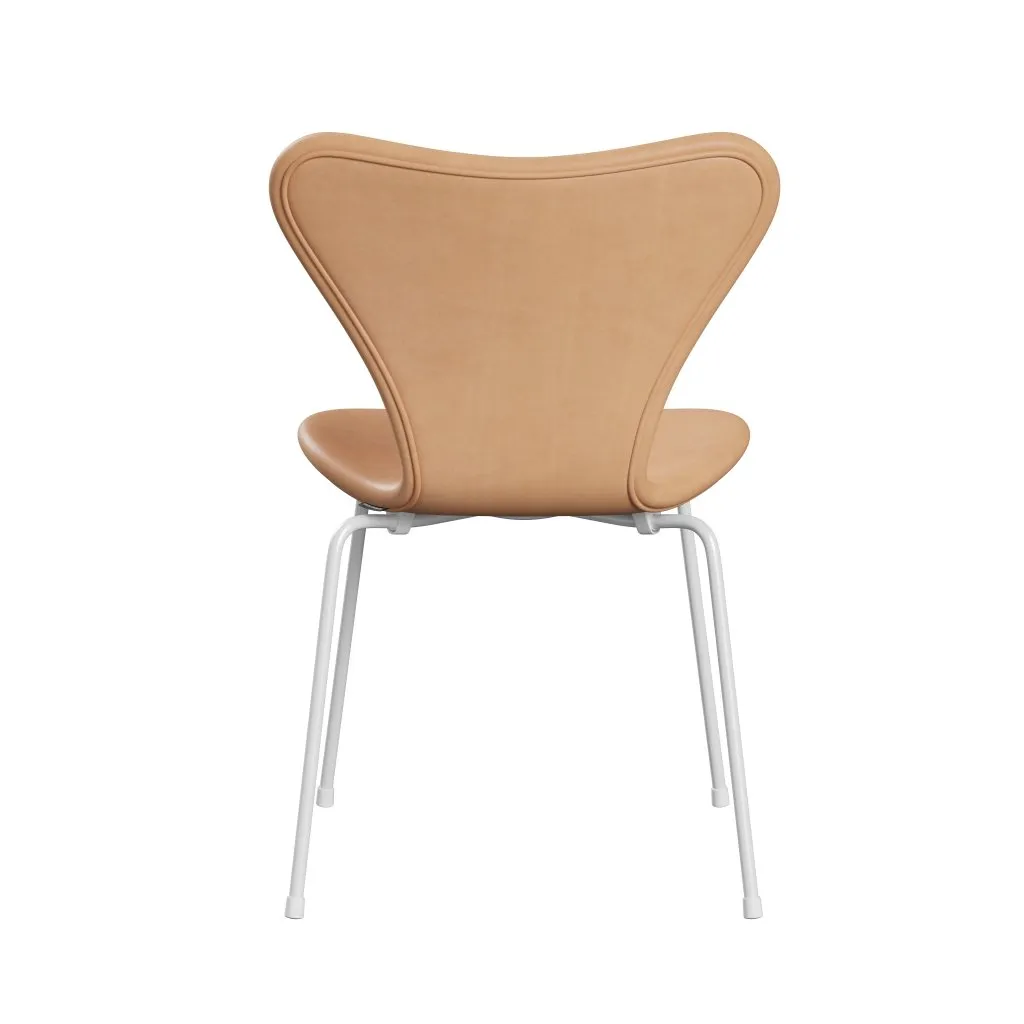 Fritz Hansen Series 7™ Chair Full Upholstery, White/Natural Leather