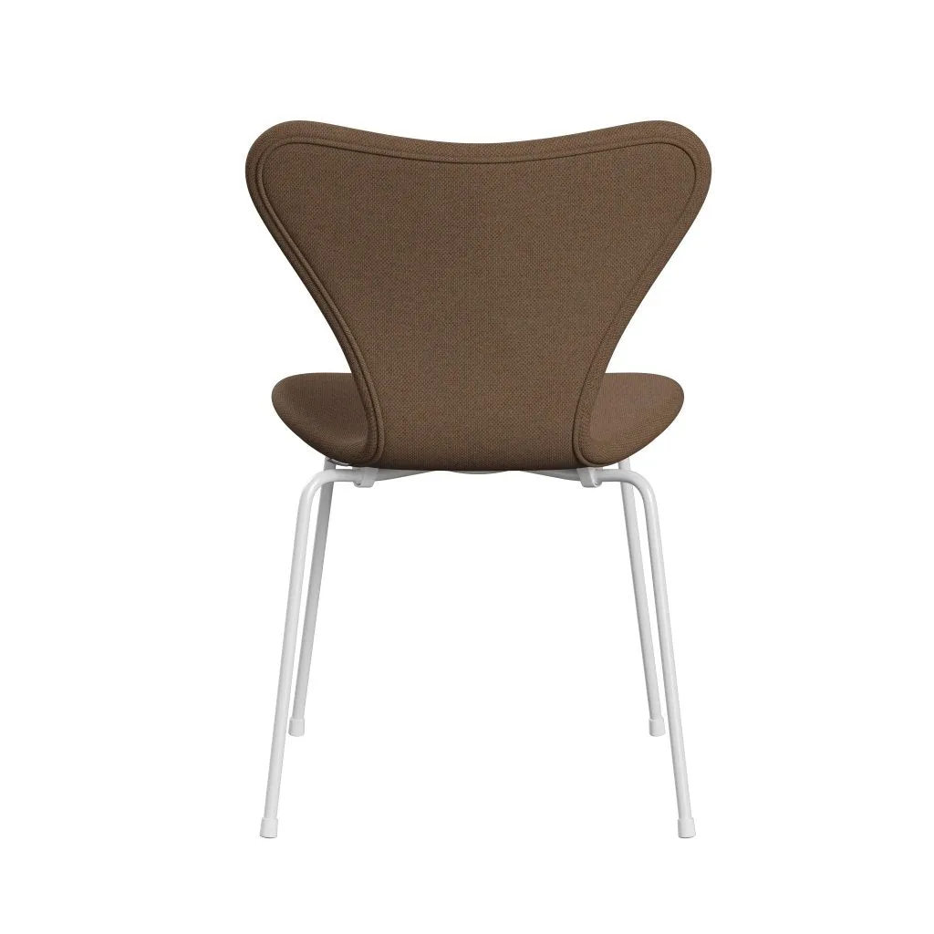 Fritz Hansen Series 7™ Chair Full Upholstery, White/Re Wool Brown/Natural