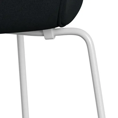 Fritz Hansen Series 7™ Chair Full Upholstery, White/Remix Black (Rem196)