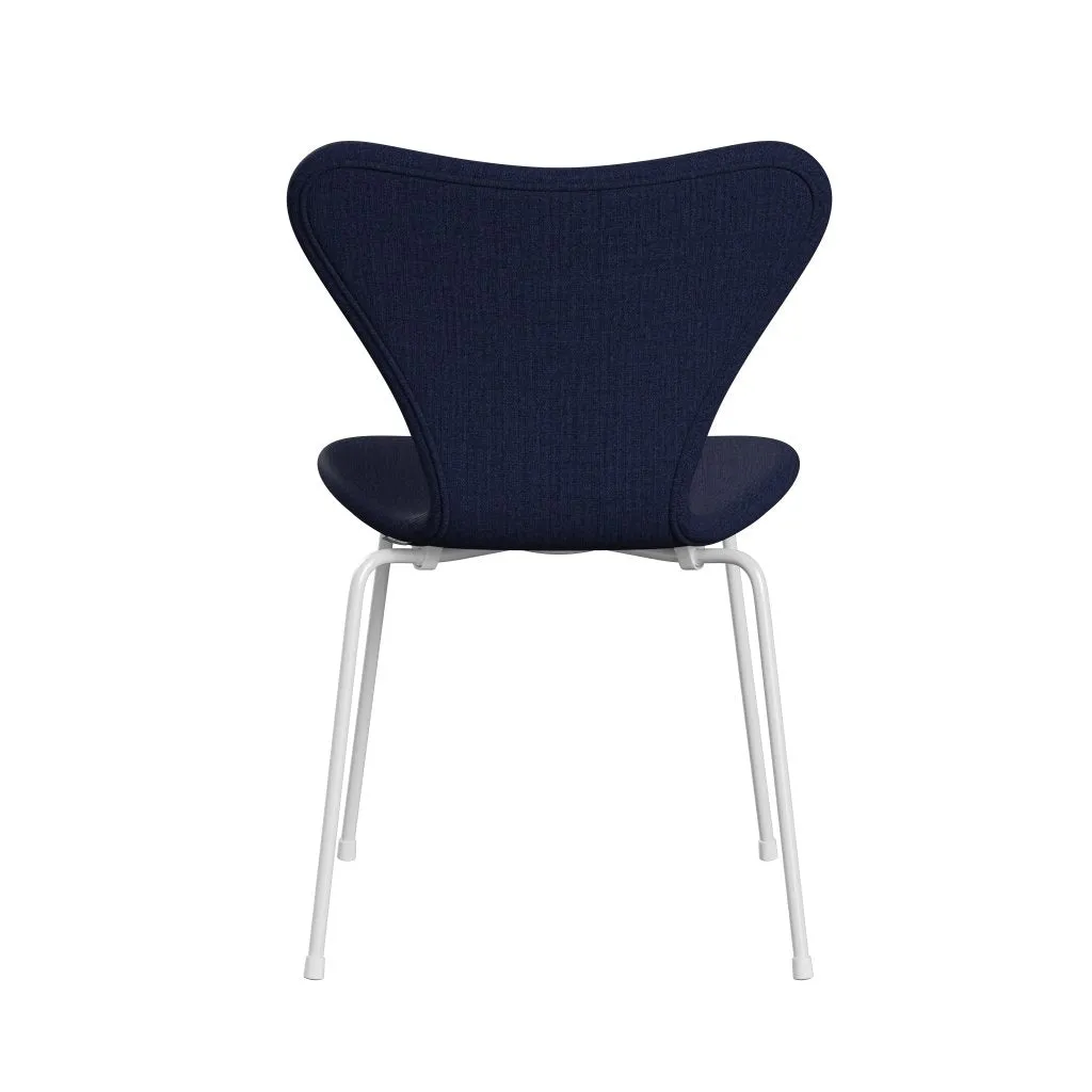 Fritz Hansen Series 7™ Chair Full Upholstery, White/Remix Dark Ultramarine Blue