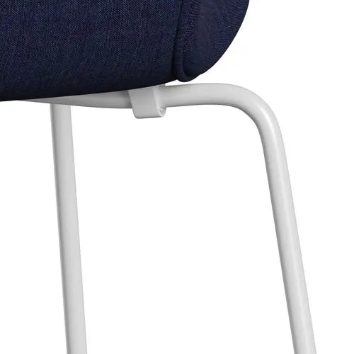 Fritz Hansen Series 7™ Chair Full Upholstery, White/Remix Dark Ultramarine Blue