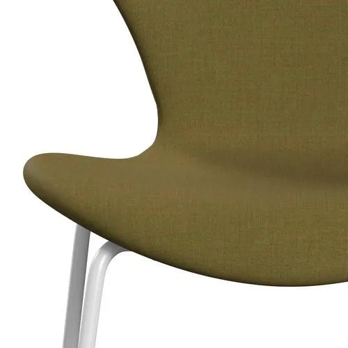 Fritz Hansen Series 7™ Chair Full Upholstery, White/Remix Golden Green