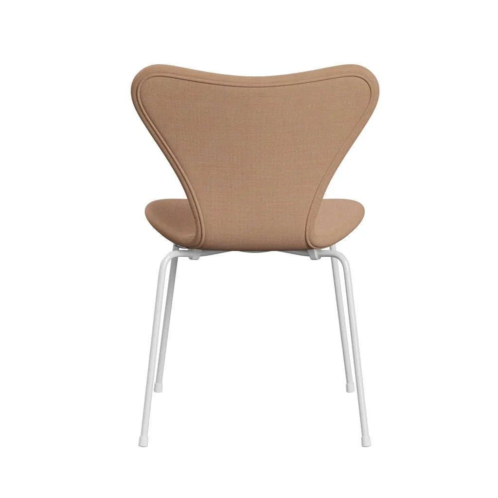Fritz Hansen Series 7™ Chair Full Upholstery, White/Remix Light Brown (Rem406)