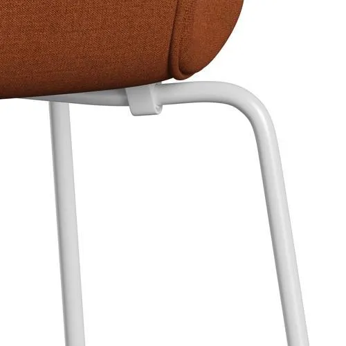 Fritz Hansen Series 7™ Chair Full Upholstery, White/Remix Rust Orange