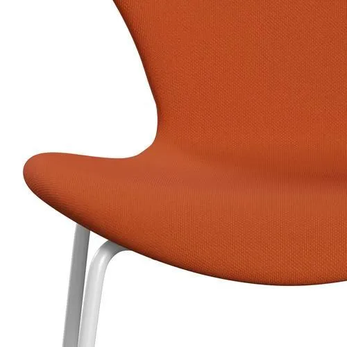 Fritz Hansen Series 7™ Chair Full Upholstery, White/Steelcut Orange Dark