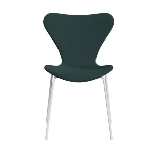 Fritz Hansen Series 7™ Chair Full Upholstery, White/Steelcut Trio Bottle Green