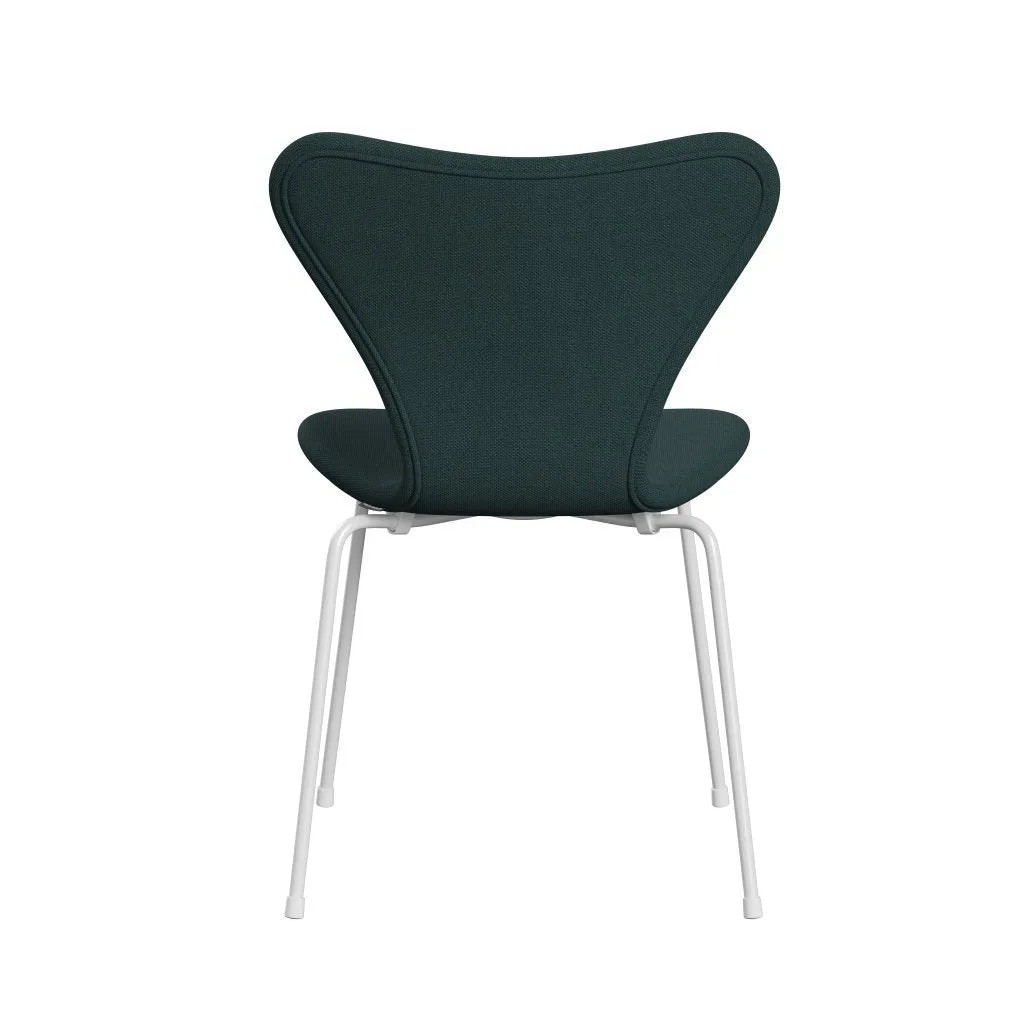 Fritz Hansen Series 7™ Chair Full Upholstery, White/Steelcut Trio Bottle Green