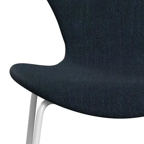 Fritz Hansen Series 7™ Chair Full Upholstery, White/Sunniva 2 Black/Navy