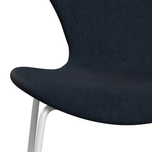 Fritz Hansen Series 7™ Chair Full Upholstery, White/Sunniva 2 Dark Blue