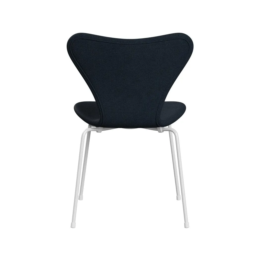 Fritz Hansen Series 7™ Chair Full Upholstery, White/Sunniva 2 Dark Blue